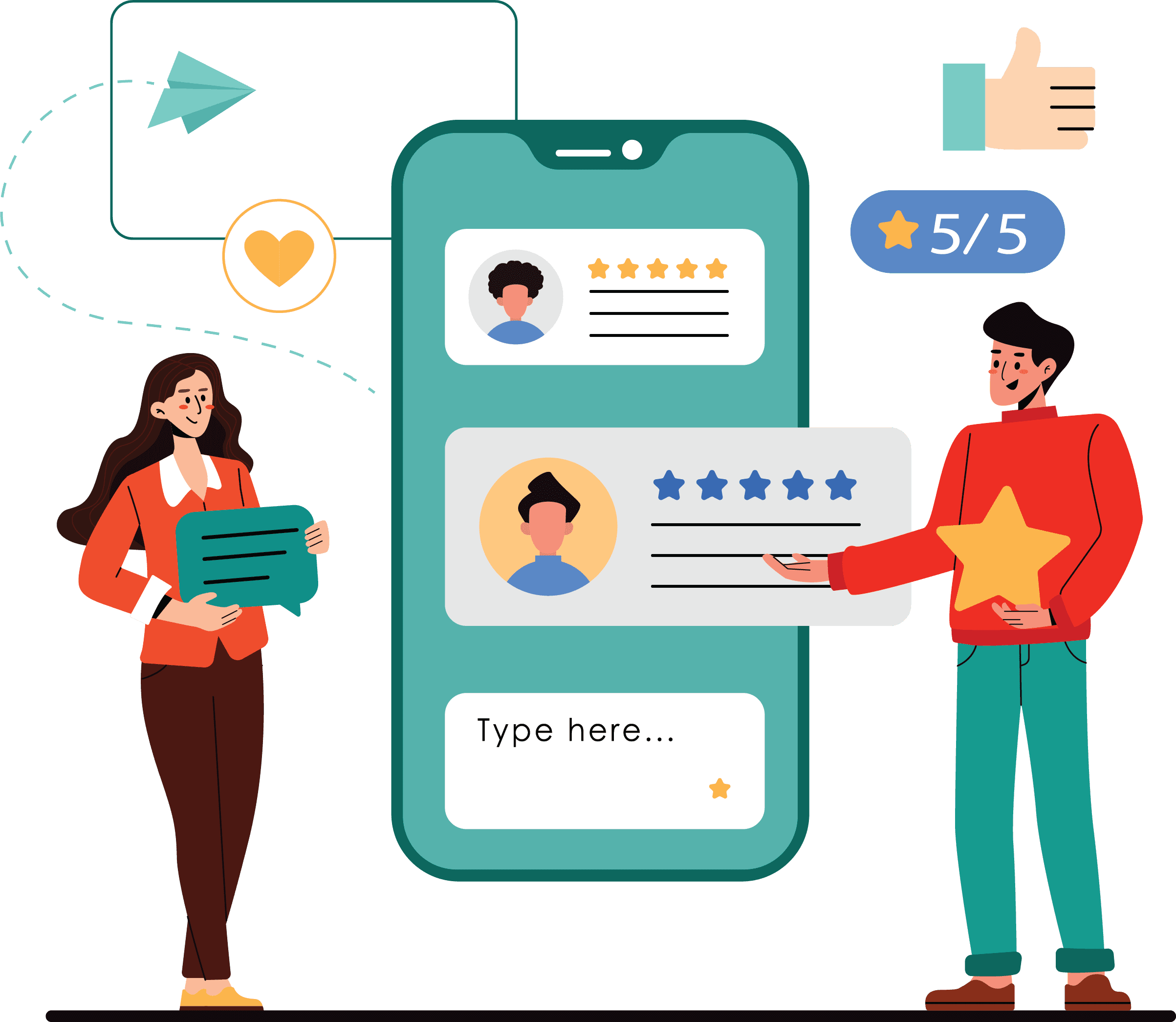 Customer Review Illustration